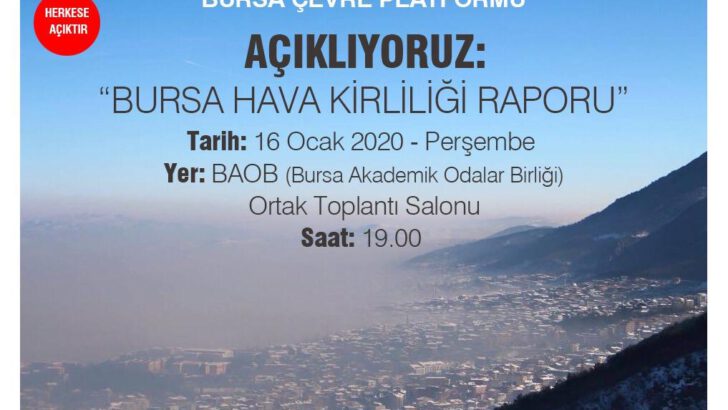 BURSA’DA HAVA KİRLİLİĞİ SÜRÜYOR!