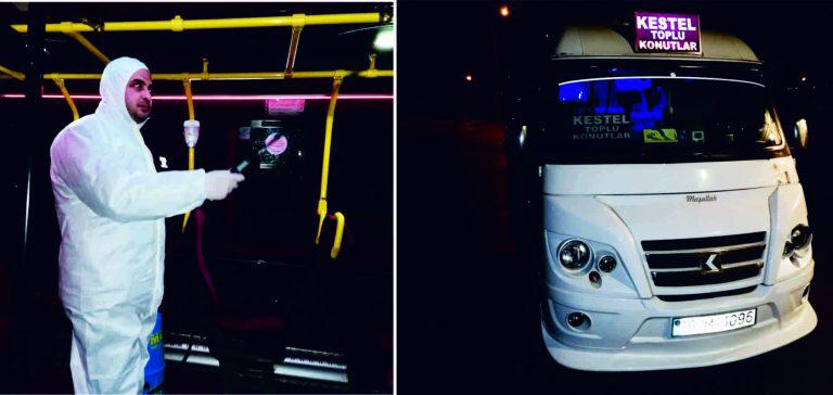 Kestel Minibüslerine Corona Temizliği