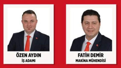 Fatih Demir ve Özen Aydın CHP rozeti taktı