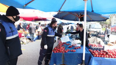 Nilüfer’in pazarlarında Koronavirüs önlemi