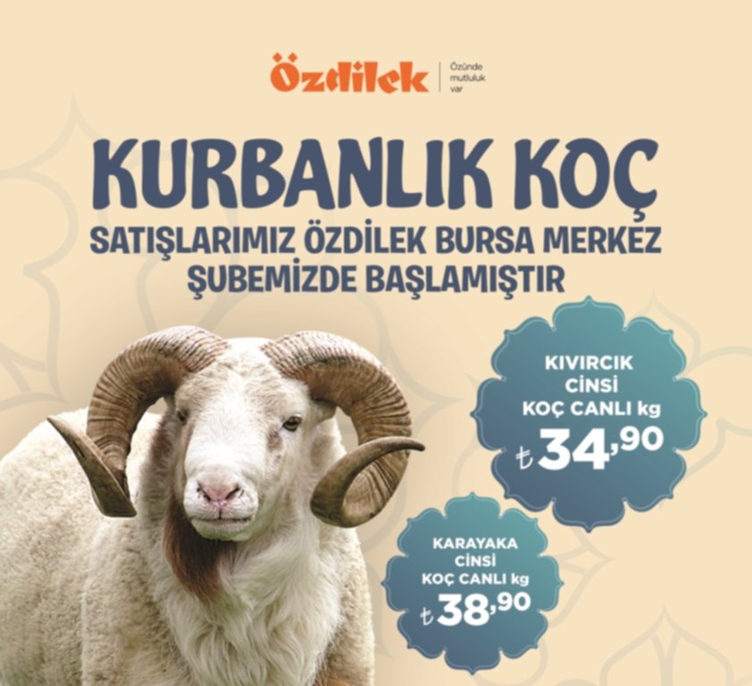 Özdilek’te hijyenik ve güvenilir kurban satışları başlıyor