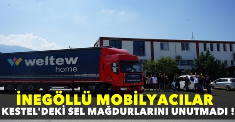 İNEGÖL’DEN SEL MAĞDURU 60 HANEYE MOBİLYA YARDIMI