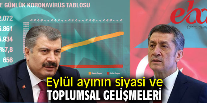 Eylül ayında yaşanan siyasi ve toplumsal gelişmeler