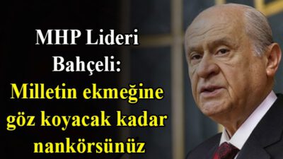 “Milletin ekmeğine göz koyacak kadar nankörsünüz”