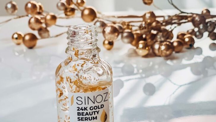 Sinoz 24K Gold Beauty Serum ile hızlı bakım 24 ayar altın parçacıkları ile anında botoks etkisi