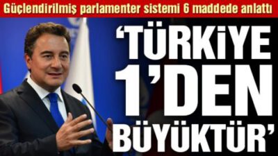 ‘Türkiye 1’den büyüktür’