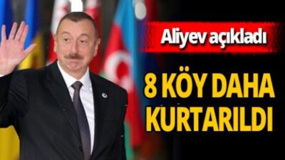 Aliyev: 8 köy daha kurtarıldı