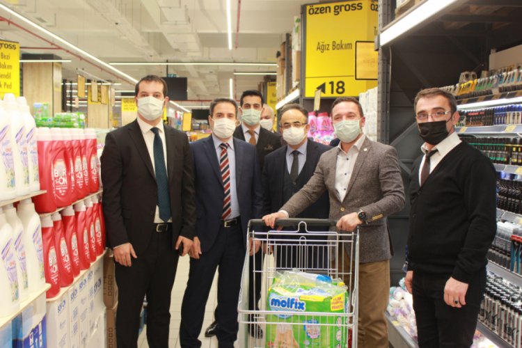Milletvekili Ödünç ve kaymakamlardan Onur Market’e ziyaret