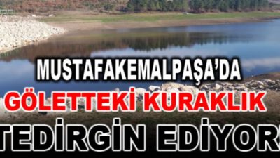 Mustafakemalpaşa’da göletteki kuraklık tedirgin ediyor