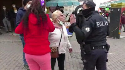 Maske takmadı! Cinnet geçirip polise saldırdı…