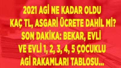 AGİ 2021 ne kadar oldu? İşte yeni AGİ ücretleri tablosu