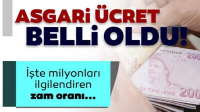 Asgari ücret belli oldu!