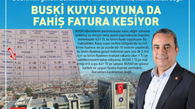 “BUSKİ, KUYU SUYUNA FAHİŞ FATURA KESİYOR”