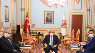 Şentop, DSP Genel Başkanı Aksakal’ı kabul etti