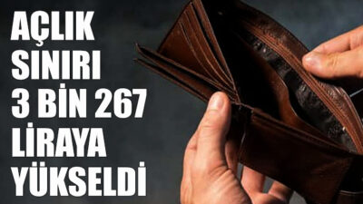 Açlık Sınırı 3 Bin 267 Lira…