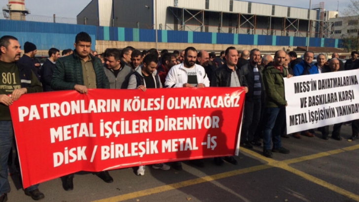 İşçiler MESS dayatmalarına karşı eylemde