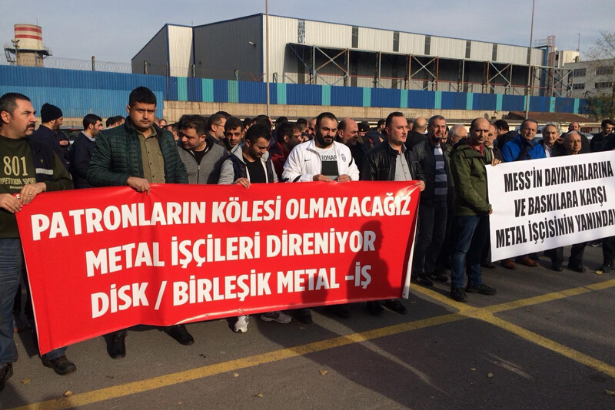 İşçiler MESS dayatmalarına karşı eylemde
