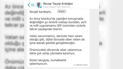 Erdoğan’dan BİP paylaşımı