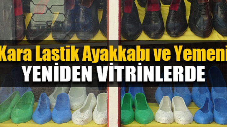 Kara lastik vitrine çıktı