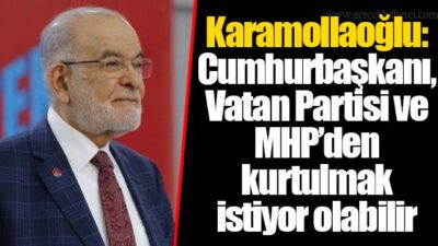 ‘Erdoğan, MHP’den kurtulmak istiyor’