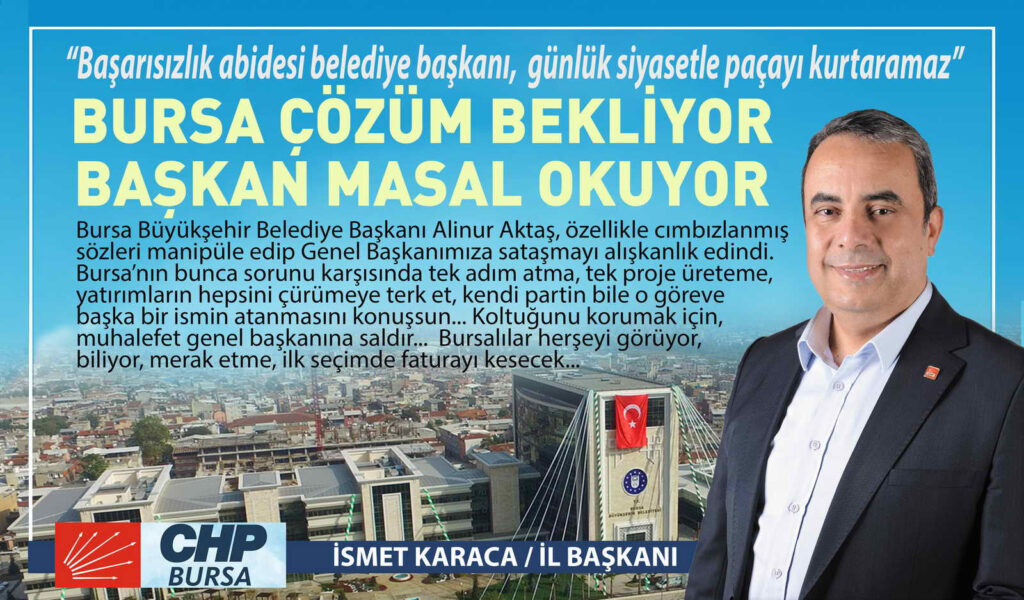 “Başarısızlık abidesi belediye başkanı, günlük siyasetle paçayı kurtaramaz”