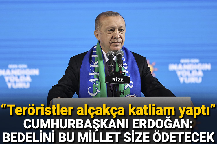 Teröristler alçakça bir katliam yaptı.
