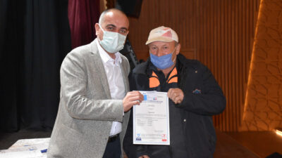 Gemlik’te belediye işçileri sertifika aldı