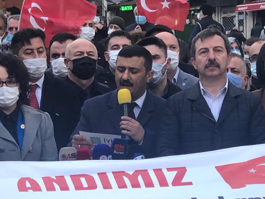 İYİ PARTİ BURSA; YURDUNU MİLLETİNİ ÖZÜNDEN ÇOK SEVMEK SUÇ MU!