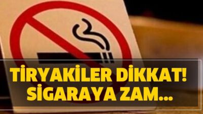 Sigaraya zam yapıldı!