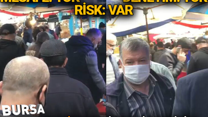 Bursa Osmangazi’de sosyal mesafe unutuldu! Denetim yok tepkisi