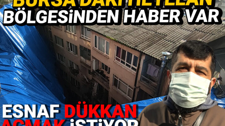 Bursa’da heyelan bölgesine zemin etüdü yapılıyor! Cadde esnafı dükkanlarını açmak istiyor