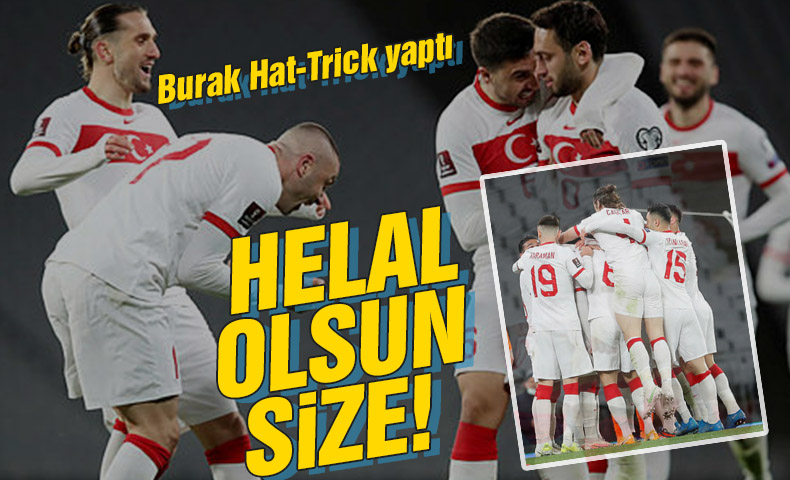 Milliler Hollanda’yı 4 golle geçti! Burak Yılmaz hat trick yaptı