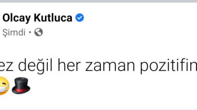 Olcay Kutluca : ” Ben her zaman Pozitifim “