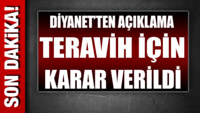 Diyanet’ten Teravih kararı