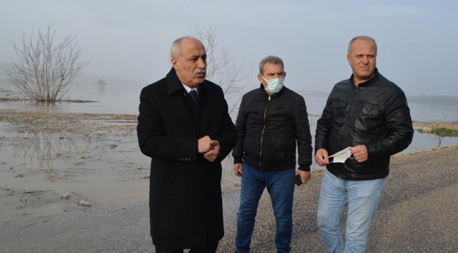 Davut Aydın Felaketin Yaşandığı Yerde İncelemelerde Bulundu…