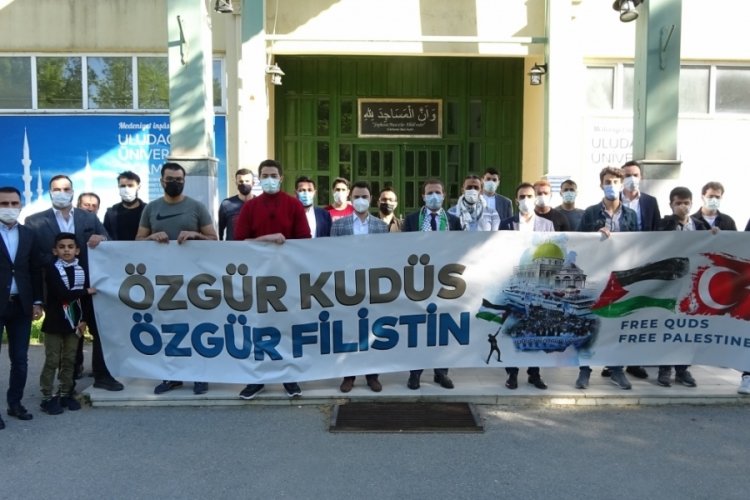 Bursa’da eğitim gören Filistinli öğrencilerden Kudüs için dua