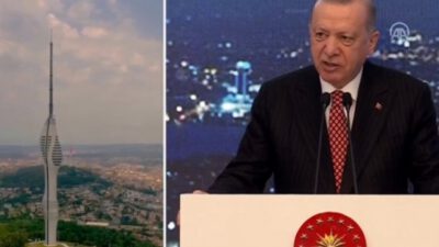 Çamlıca Kulesini açan Erdoğan; “Kanal İstanbul’un temelinin de haziran sonunda atılacağız!”