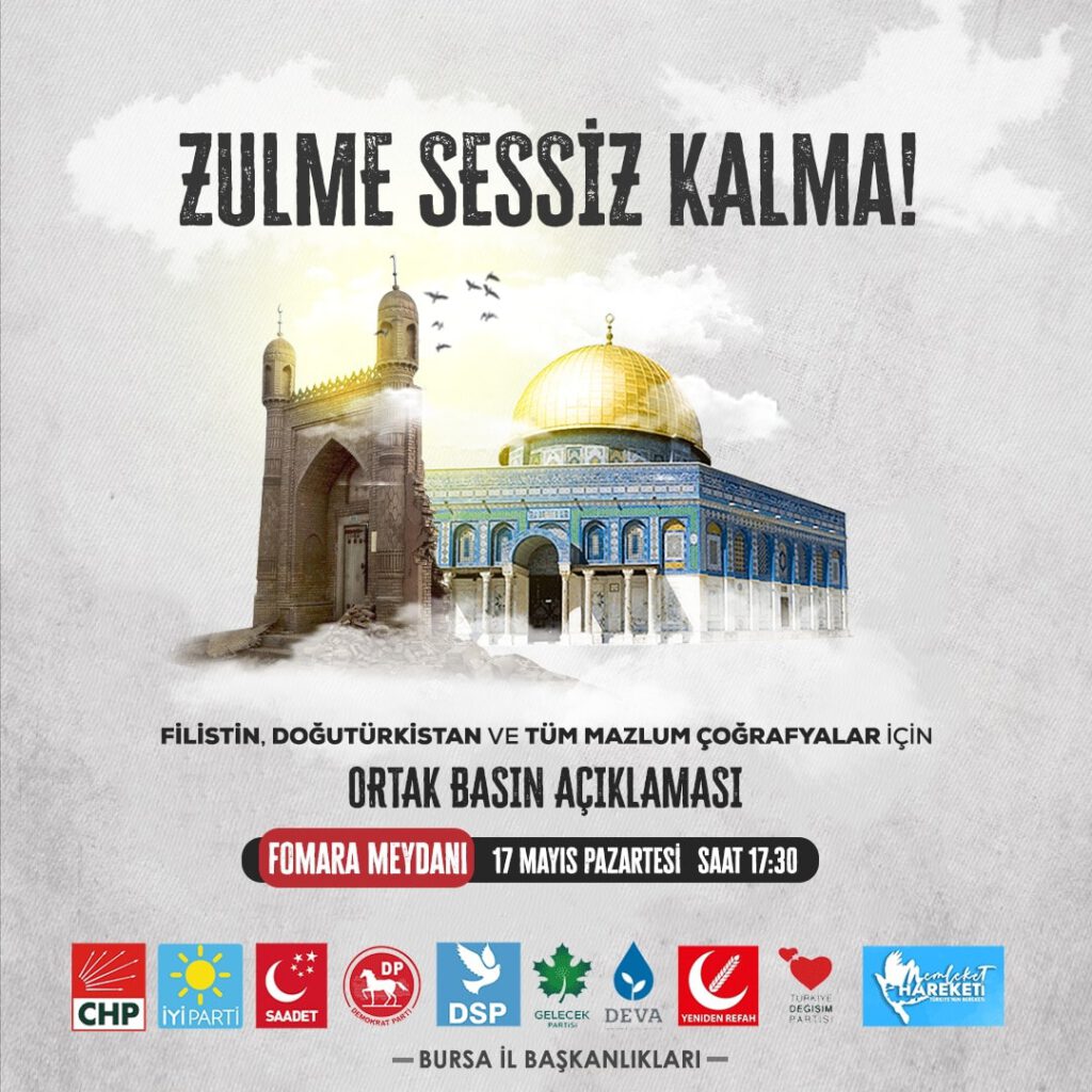 Bursa’da Meydanlar Isınıyor! Bursa’da “Geniş” Muhalefet İttifakı Yaz Aylarında Fırtına Gibi Esecek! Mazlum Halklar İçin Ortak Miting!