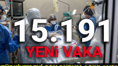 24 saatte 15.191 yeni vaka!