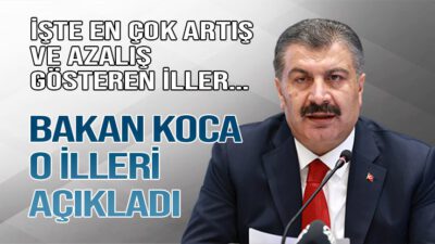 Bakan Koca azalış gösteren illeri açıkladı!