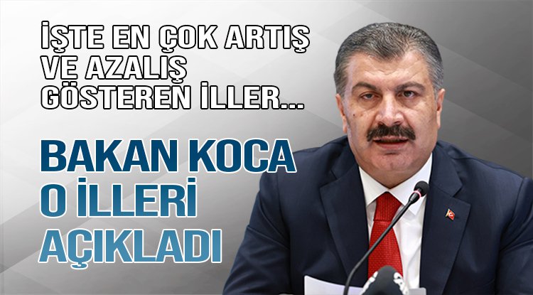 Bakan Koca azalış gösteren illeri açıkladı!