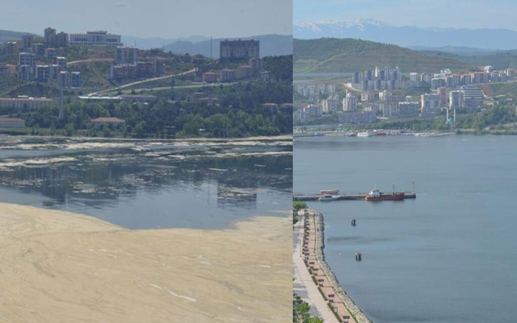 Gemlik Körfezi’ni lodos temizledi!