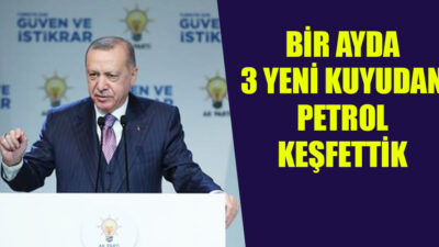 Erdoğan: Son bir ayda 3 kuyuda petrol keşfettik