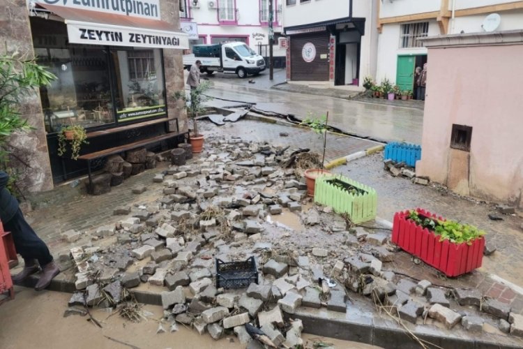 İki ilçeyi sel aldı!