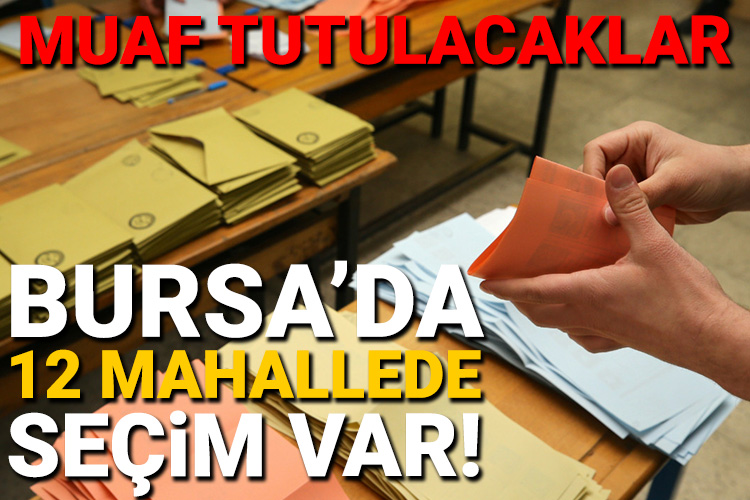 Bursa’da pazar günü 12 mahallede seçim