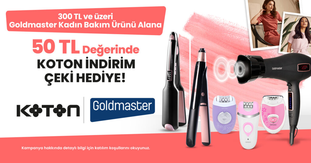 Her 300 TL ve üzeri kadın bakım ürünü alışverişi  50 TL değerinde  “Koton indirim çeki” kazandırıyor.