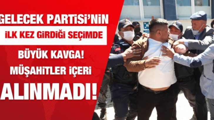 Güney İlkokulu’nun bahçesinde AK Partililer ile Gelecek Partililer birbirine girdi