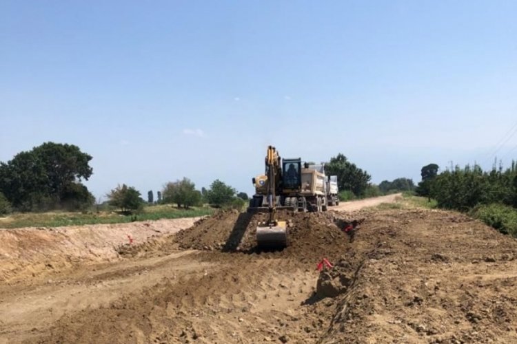 Alman Kanalı yolunda alt yapı tamam