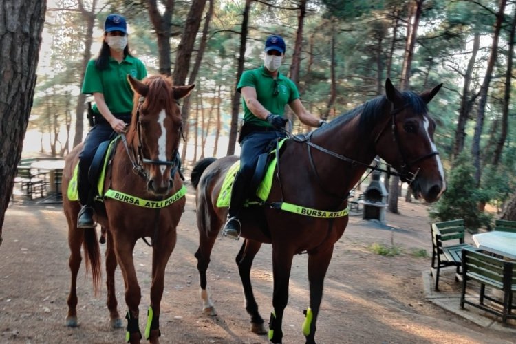 Bursa’da atlı birlikler yangın denetiminde