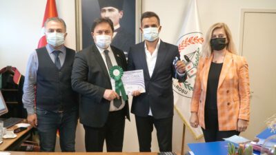 Balkan Şampiyonu Avukat Çokal, madalyasıyla Altun’u ziyaret etti